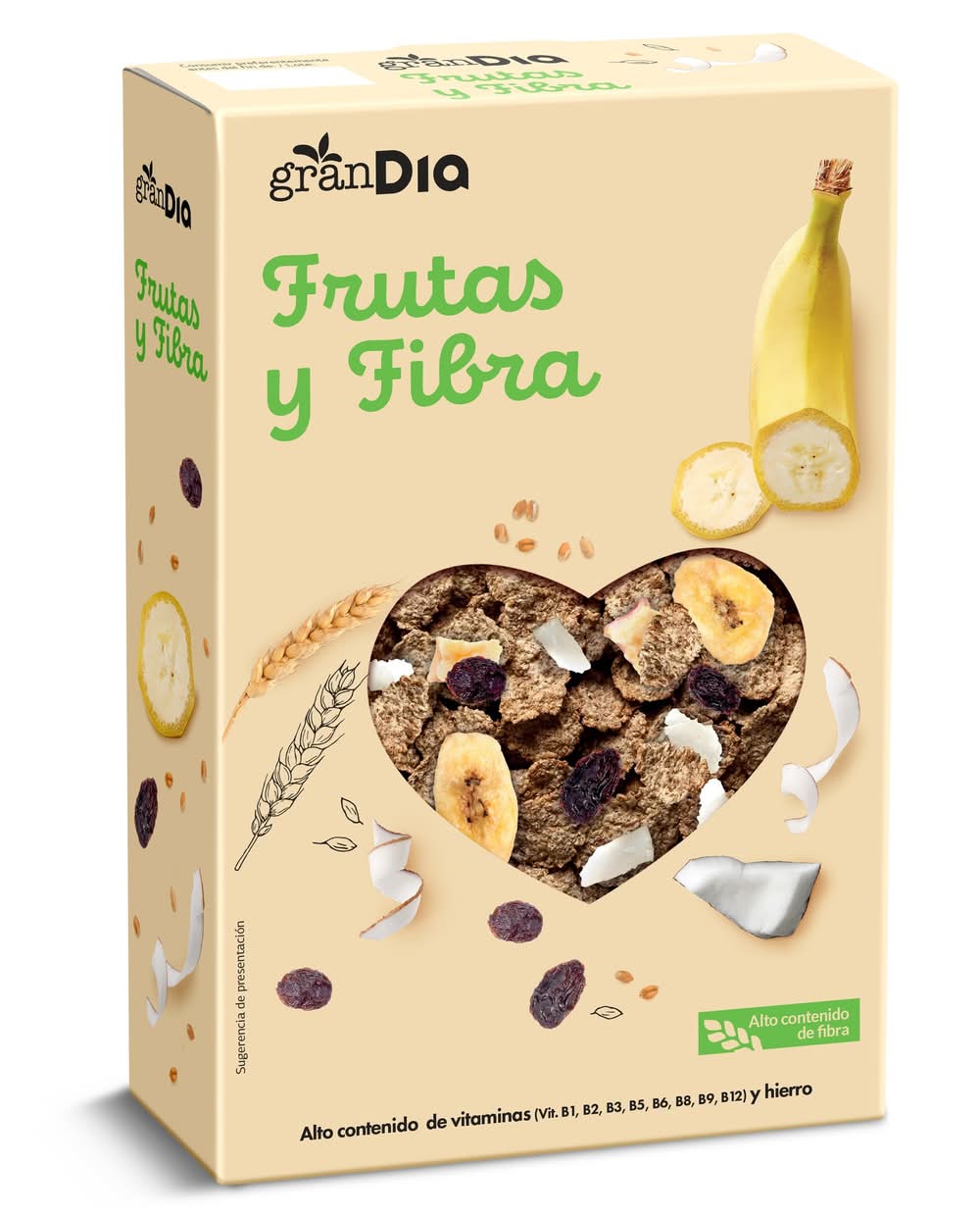 Cereales Copos De Trigo Con Fruta Y Fibra Gran Dia Bakery Caja 500 G