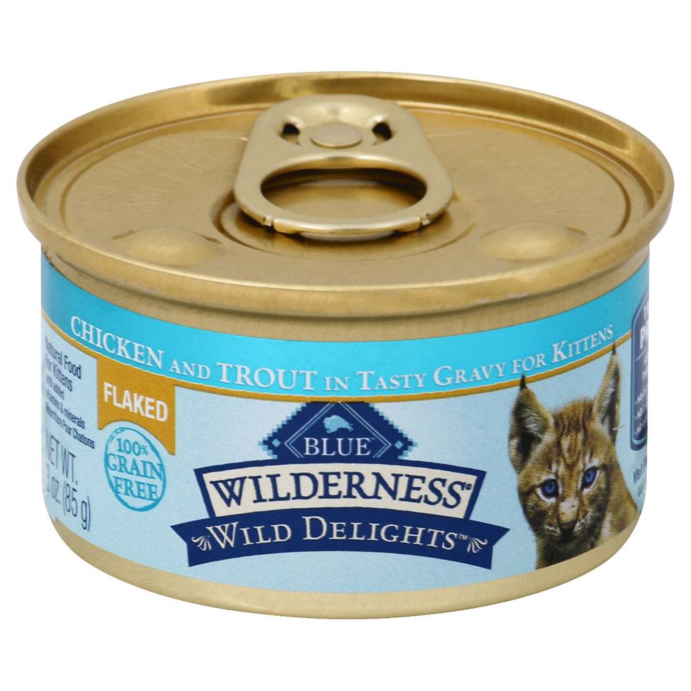 Blue Chicken & Trout in Tasty Gravy Natural Food For Kittens For Cat Food (3 oz)