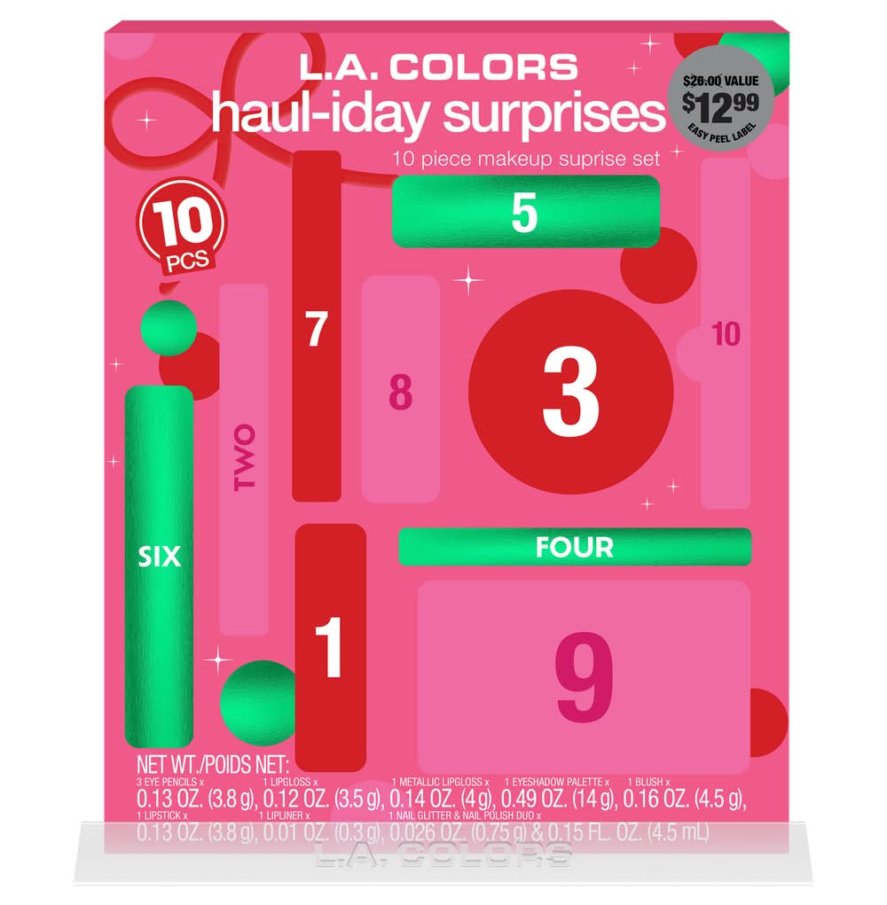 L.A. Colors Haul-Idays Surprises Makeup Set (10 x 1.36 oz)