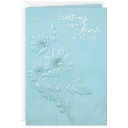 Hallmark Sympathy Card (Nothing Loved is Lost Flowers) E96 - 1.0 ea