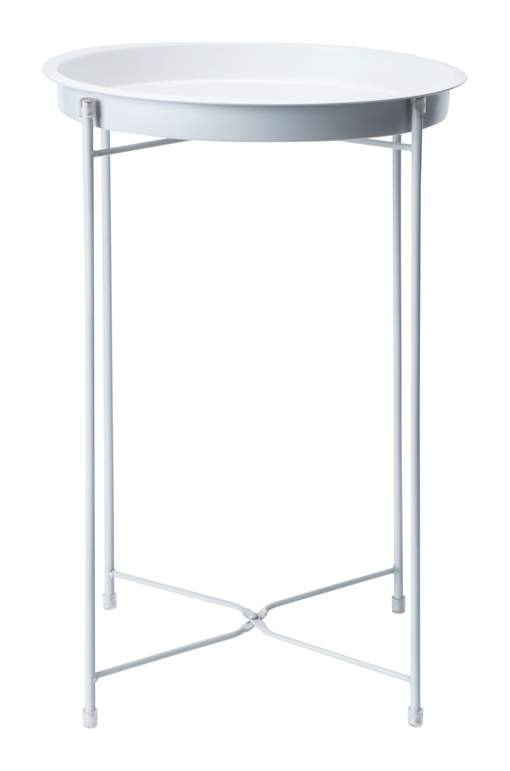 Modern Metal Tray Table White