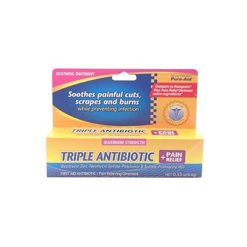 Pure-Aid Maximum Strength Triple Antibiotic & Pain Relief Ointment
