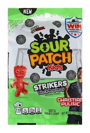 Sour Patch Kids Strikers Black Raspberry Candy 3.1oz Strikers