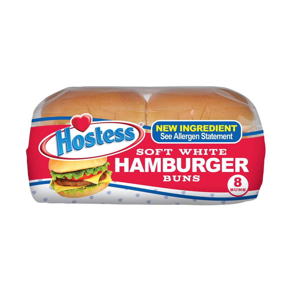 Hostess Soft White Hamburger Buns (12 oz, 8 ct)