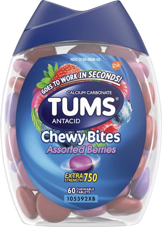 Tums Antacid Chewy Bites Assorted Berries (60 tablets)