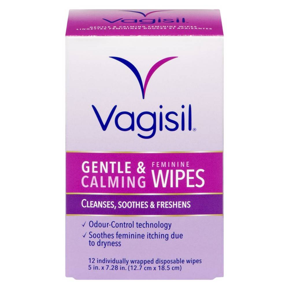 Vagisil Gentle & Calming Feminine Wipes (12 ea)