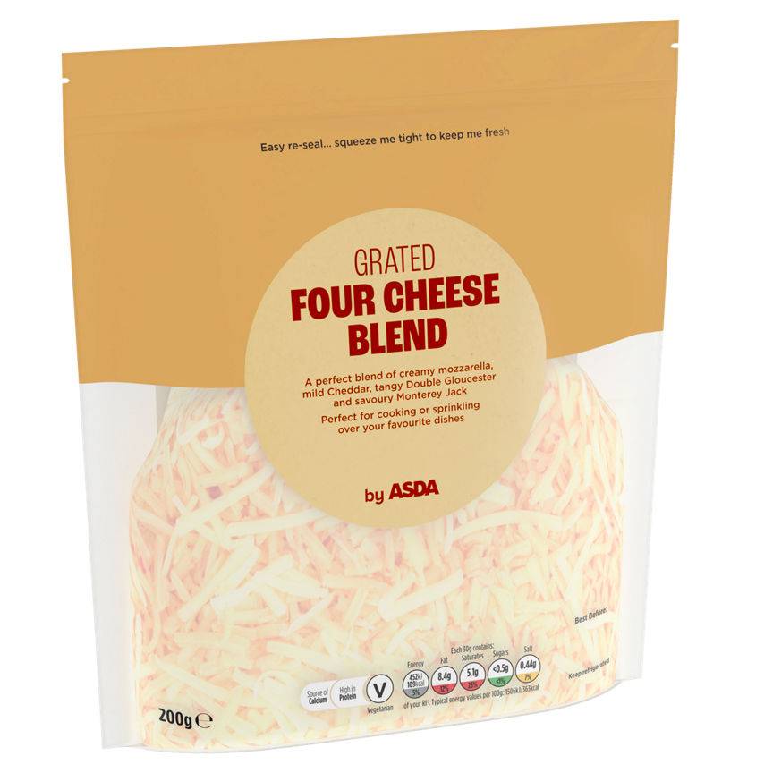 ASDA Grated Four Cheese Blend 200G