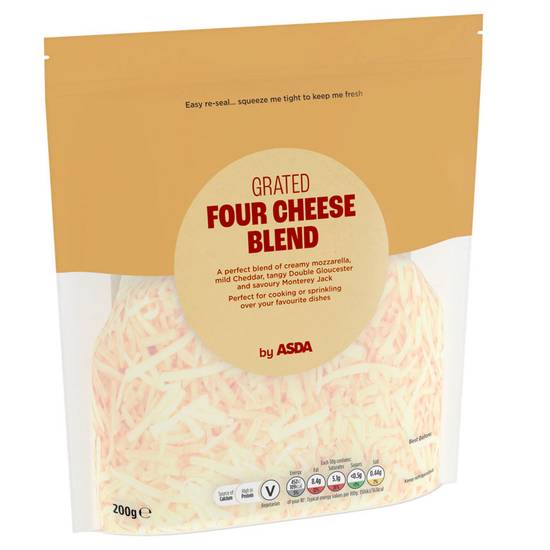 Asda Grated Four Cheese Blend 200g