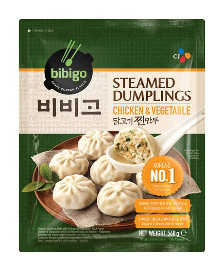 bibigo Steamed Dumplings Chicken & Vegetable (560g)