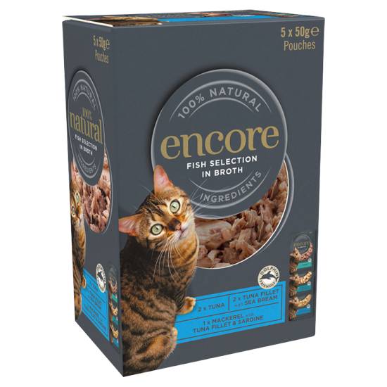 Encore Fish Selection in Broth Cat Food (5ct)