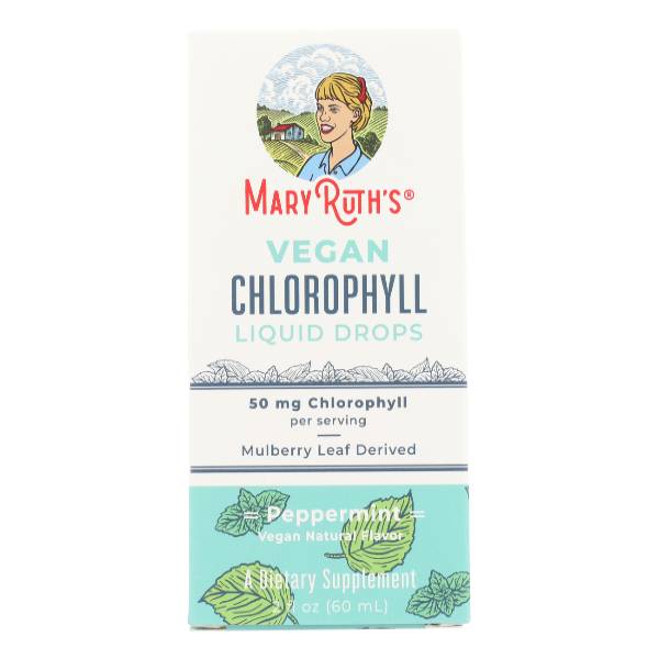 MaryRuth's 50 Mg Chlorophyll Liquid Drops Dietary Supplement, Peppermint (2 fl oz)