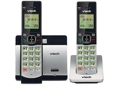 VTech CD5119-2/C86719 2-Handset Cordless Telephone, Silver/Black (CS5119-2)