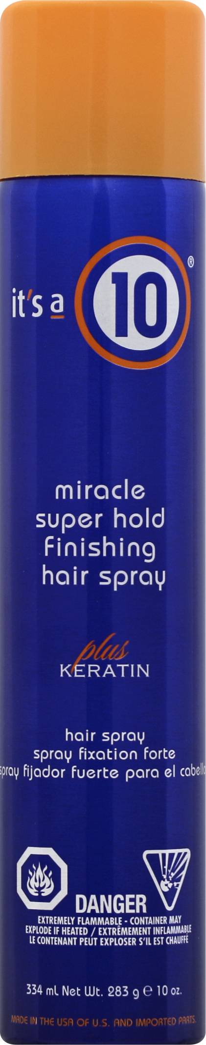 It's a 10 Miracle Super Hold Finishing Hair Spray (10 oz)