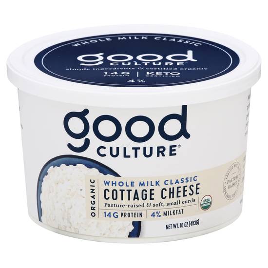 Good Culture Organic Whole Milk Classic Cottage Cheese (16 oz)