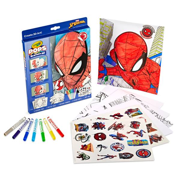 Crayola Paper Pops 3d Activity Set Spider-Man