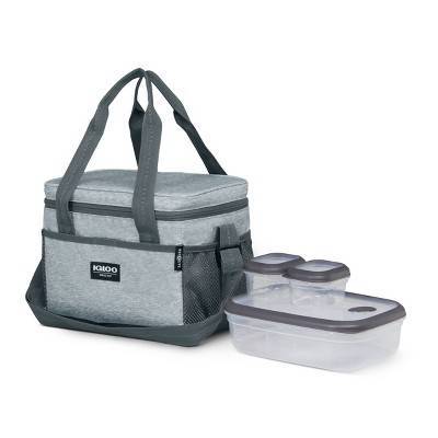 Igloo Cube 12 Lunch Tote With pack Ins (gray)