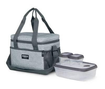 Igloo Cube Lunch Tote With pack Ins, Gray