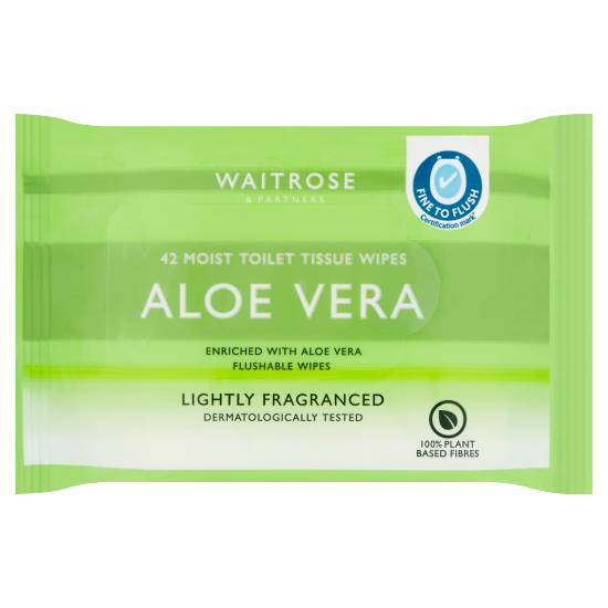 Waitrose Aloe Vera Lightly Fragranced Moist Toilet Tissue Wipes (42ct)
