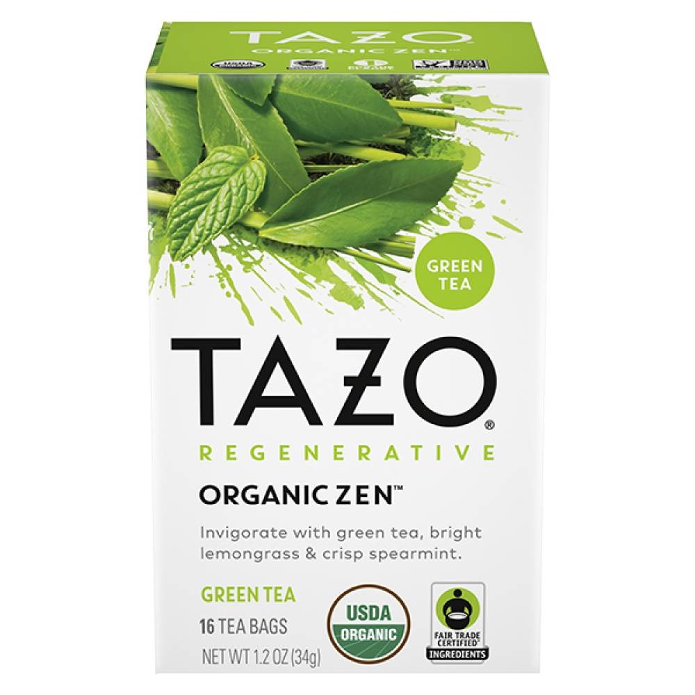 Tazo Organic Zen Regenerative Green Tea (1.2 oz, 16 ct)