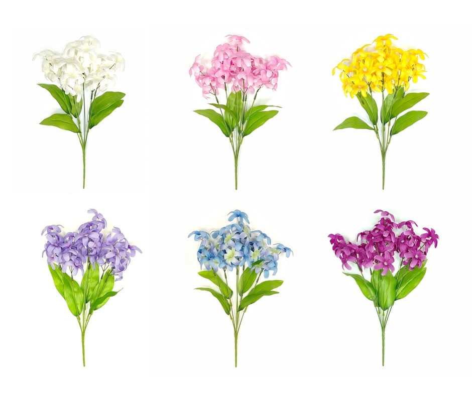 Elegant Artificial Hyacinth Floral Bush, Assorted Colors, 1-ct.