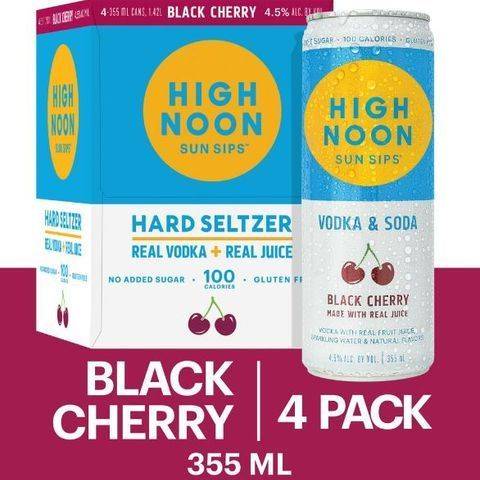 High Noon Black Cherry 4 Pack 355ml Can