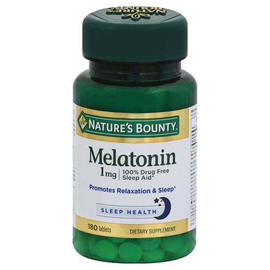 Nature's Bounty Dietary Supplement Melatonin 1 mg Tablets