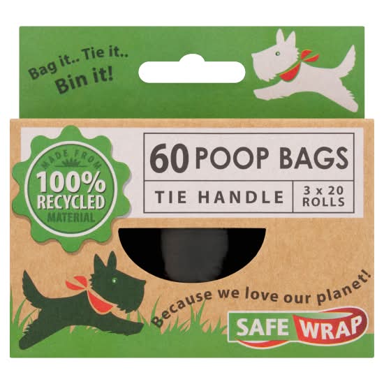 SafeWrap Poop Bags For Dogs (60 pack)