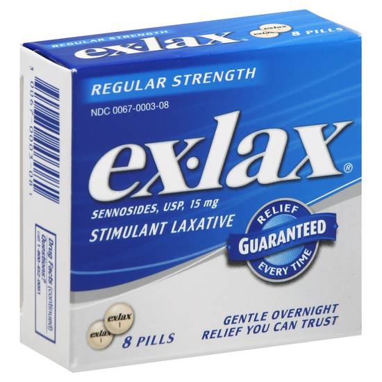 Ex-Lax Stimulant Laxative Regular Strength 15 mg Pills