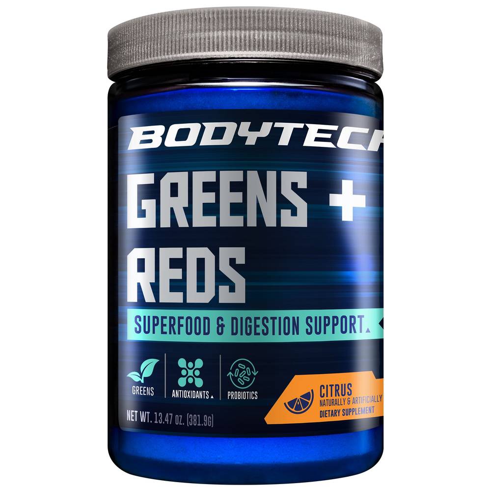 Bodytech Greens and Reds Superfood & Digestion Support Powder (citrus)