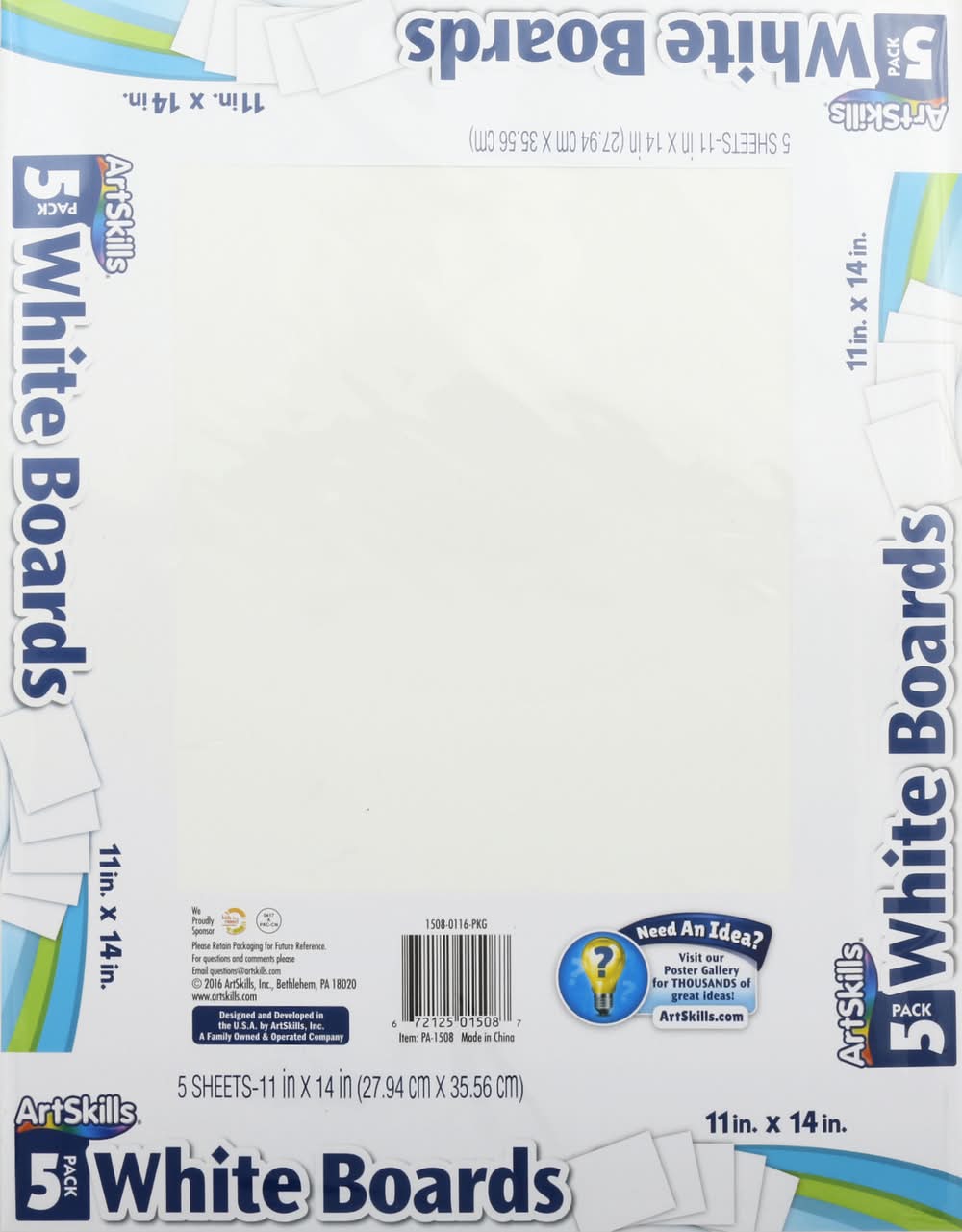 ArtSkills Poster Boards, 11x14 in, White (3.5 oz, 5 ct)