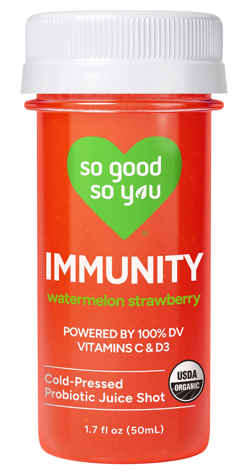 So Good So You Immunity Probiotic Juice Shot, Watermelon Strawberry (1.7 fl oz)