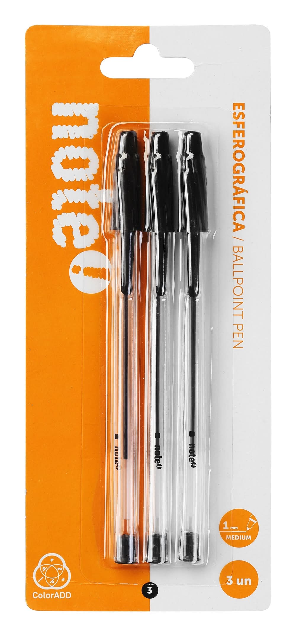 Esferográfica Transparente de Tinta Preta