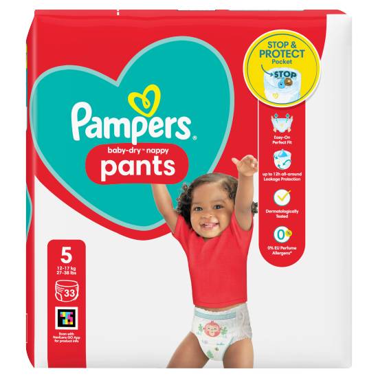 Pampers Baby-Dry Pants Size 5 Nappies (33 pack)