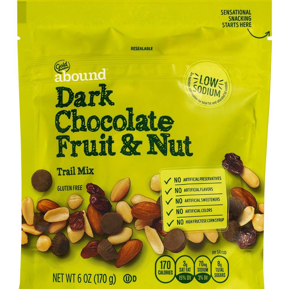 Gold Emblem Abound Dark Chocolate Fruit & Nut Trail Mix, 6 Oz