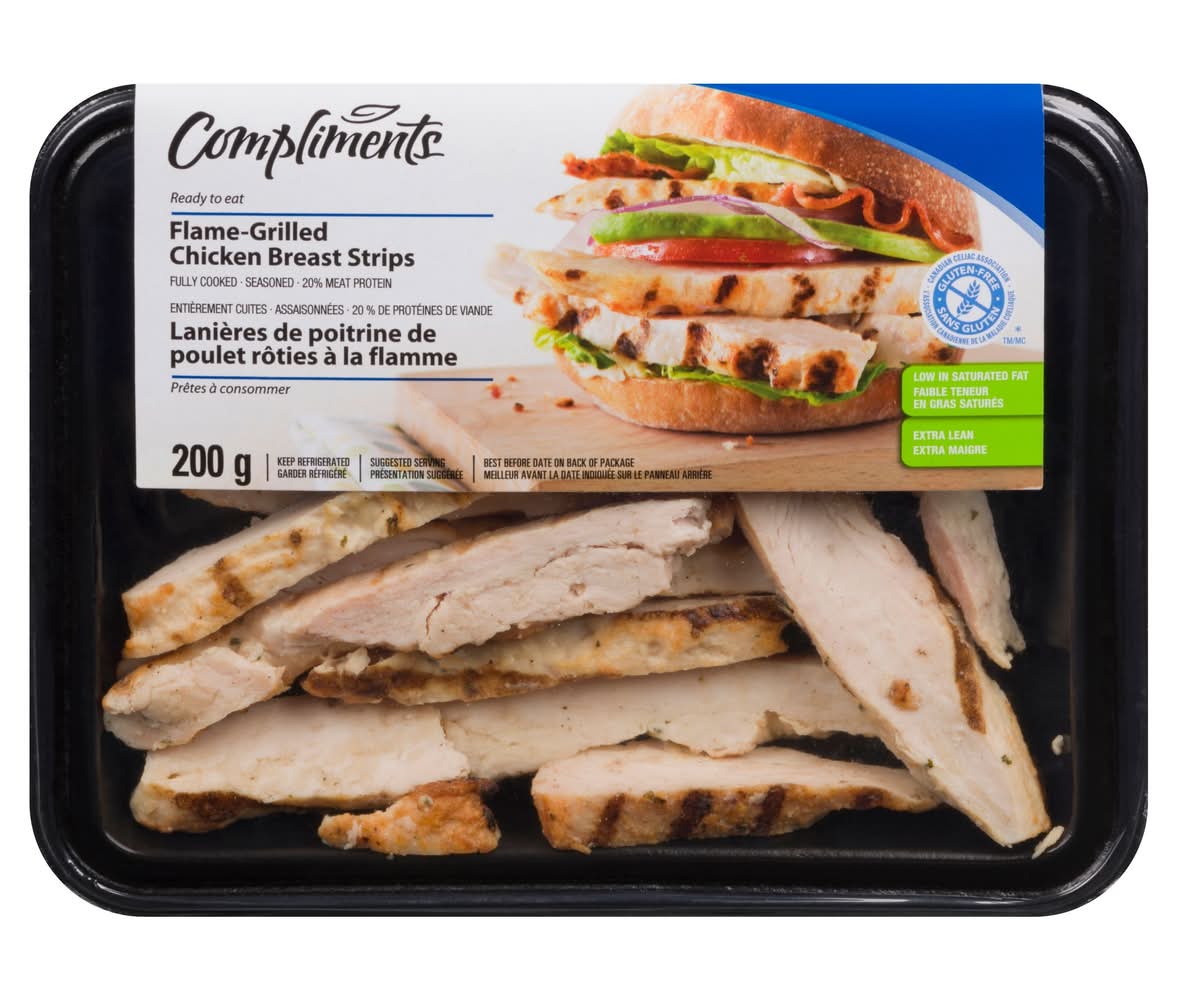 Compliments Original Flame Grilled Chicken Breast Strips (200 g)