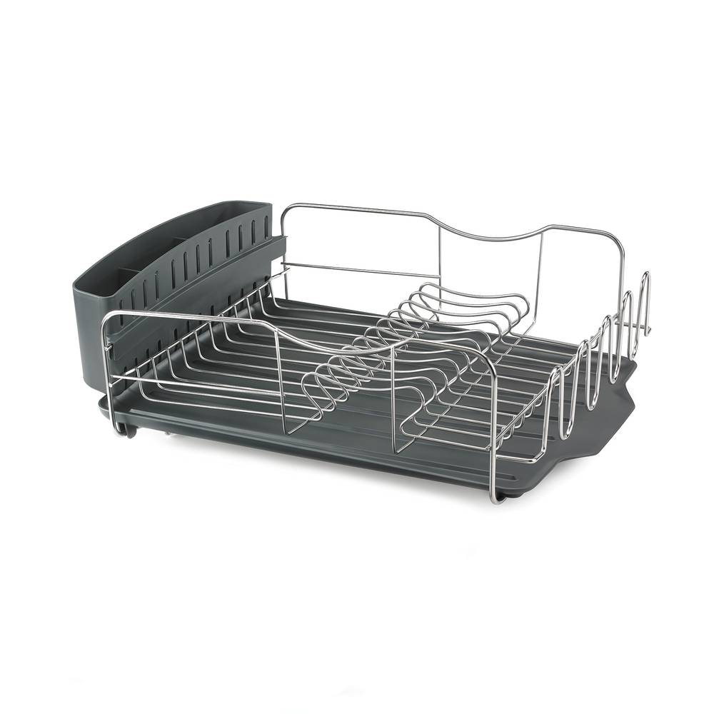 Style Selections 14-in W x 19.8-in L x 6.9-in H Stainless Steel Dish Rack | KTH-625-86LW