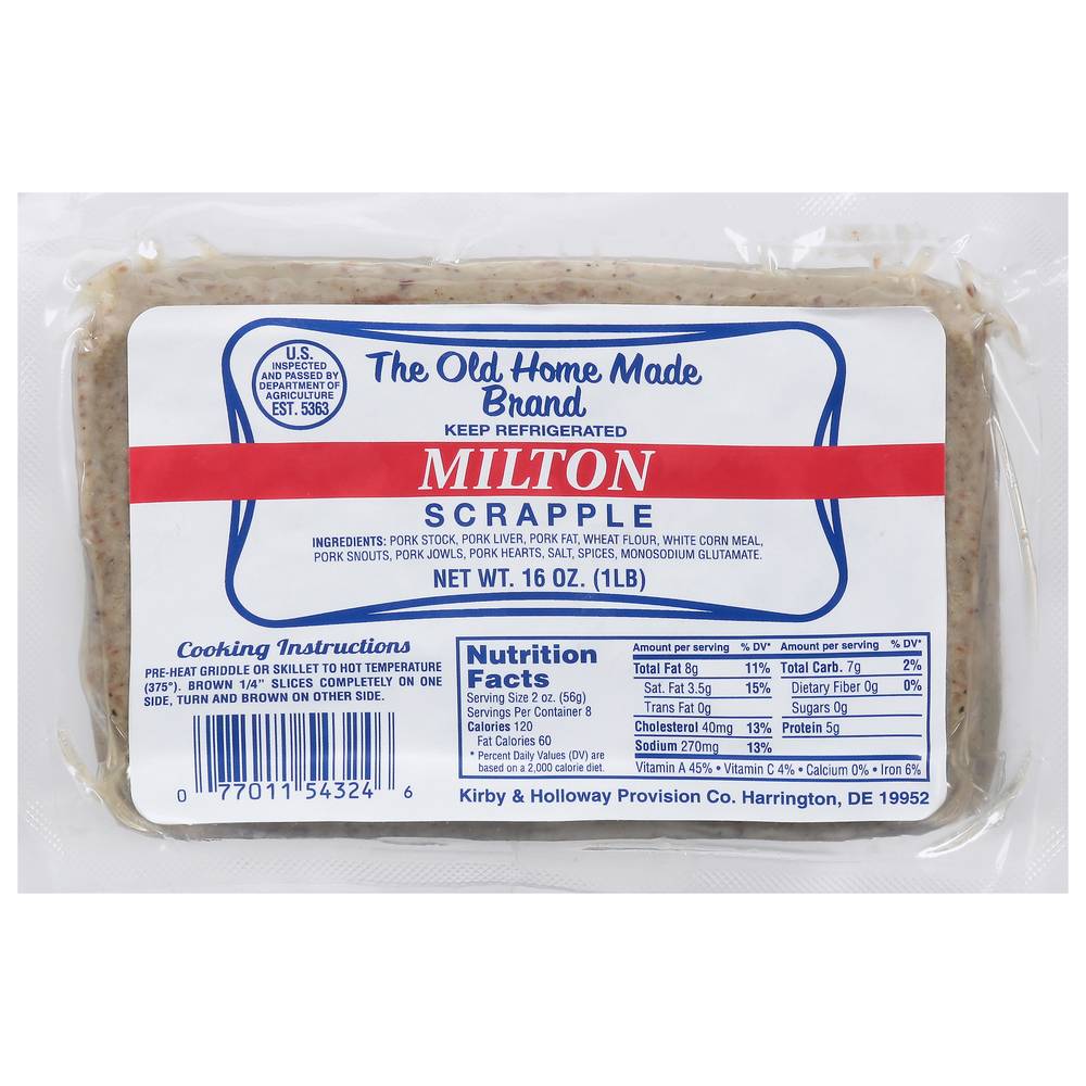 Milton Old Home Made Scrapple (1 lbs)