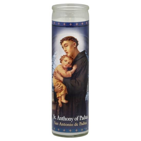 St Jude Candle Co Saint Anthony Of Padua White Wax Candle