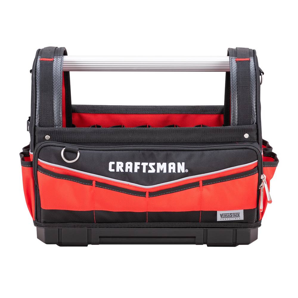 CRAFTSMAN VERSASTACK Red and Black Polyester 17-in Tool Tote | CMST17621