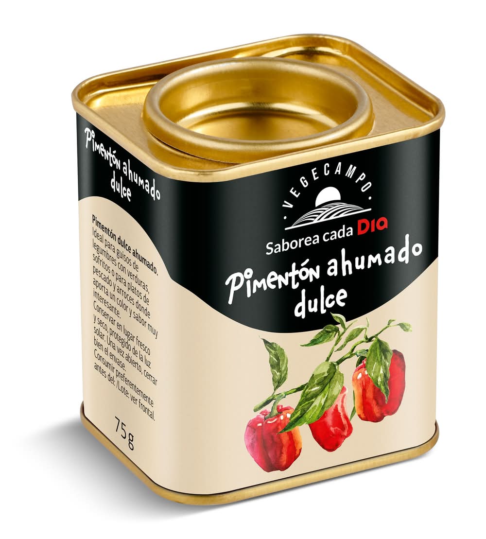 Pimentón Ahumado Dulce Vegecampo De Dia Lata 75 G