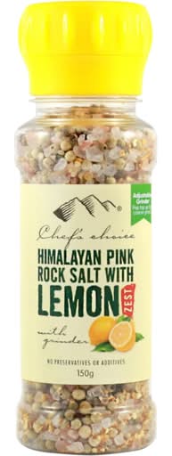Chef's Choice Himalayan Pink Rock Salt With Lemon Zest (150g)