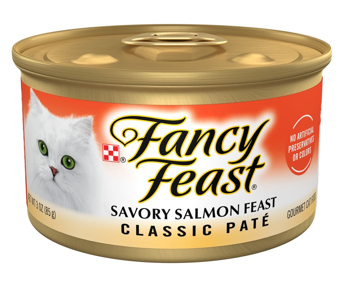 Fancy Feast® Adult Classic Pate Wet Cat Food - 3 oz (Flavor: Salmon, Color: Assorted, Size: 3 Oz)
