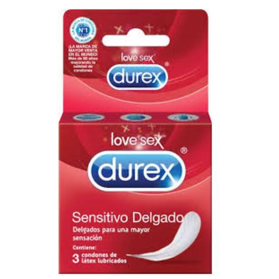 Preservativos Durex 3s Sensitivo Delgado