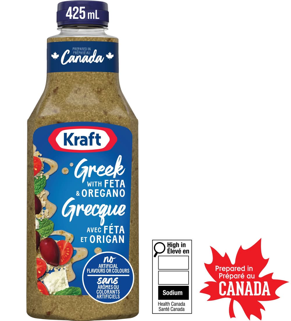 Kraft Greek With Feta and Oregano Salad Dressing (425 ml)