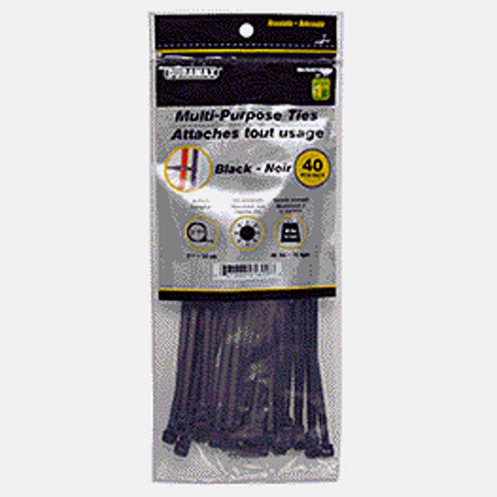 Duramax Multi-Purpose Ties, 19 cm, Black (40 ct)