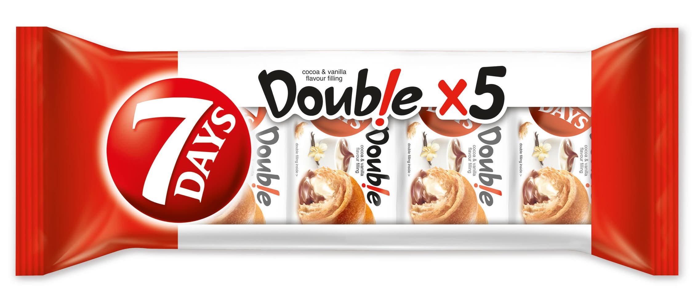 7Days Cocoa-Vanilla, Double Croissants (5 x 37g)