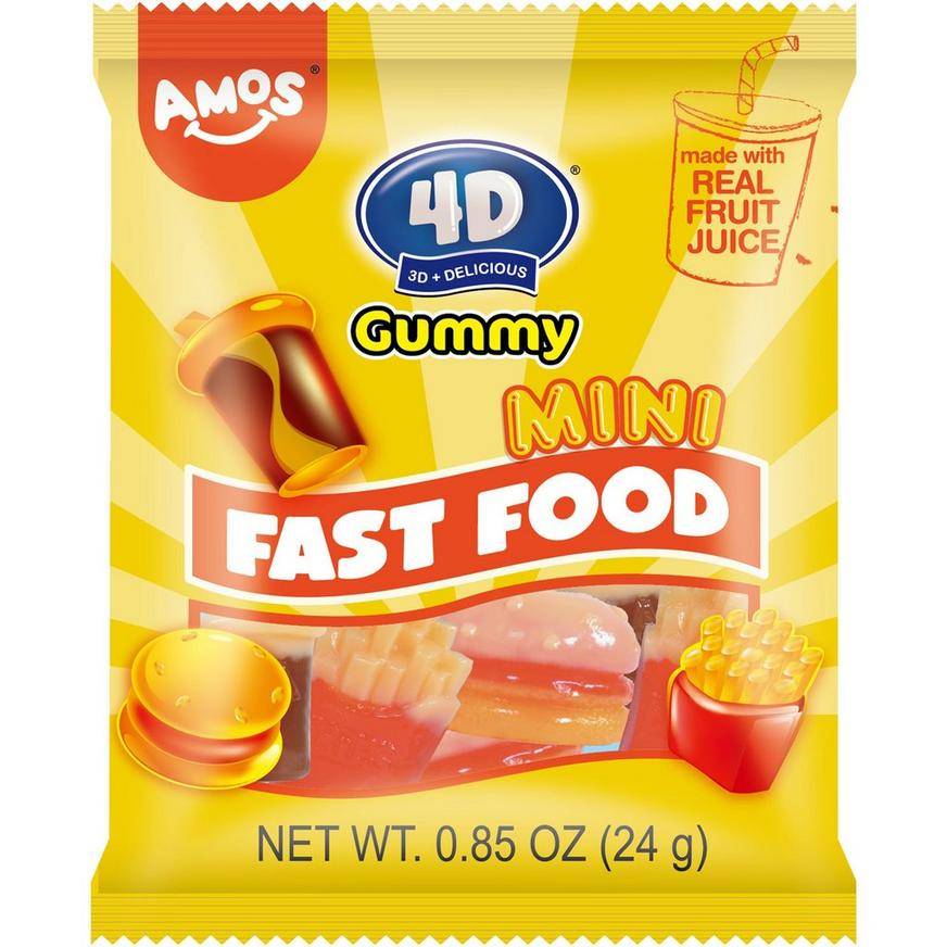 Amos 4D Gummy Fast Foods, 0.85oz