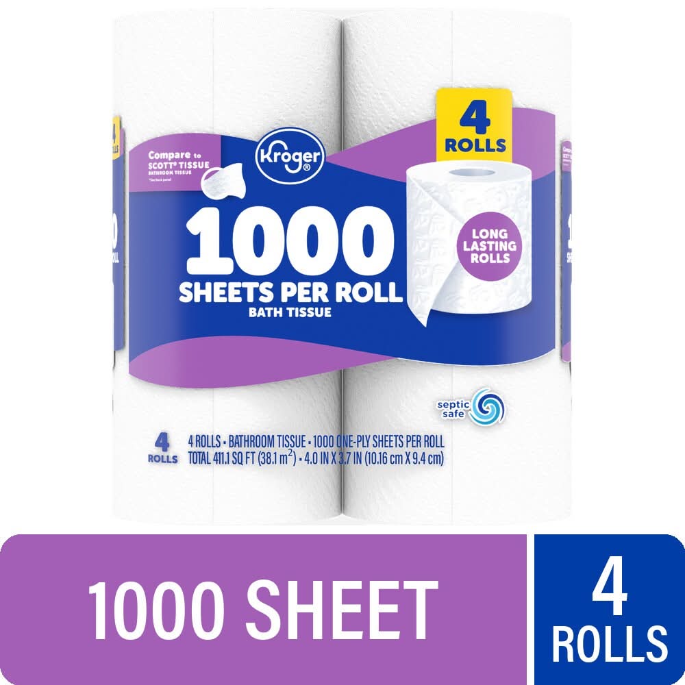 Kroger Bath Tissue Rolls (4 ct)