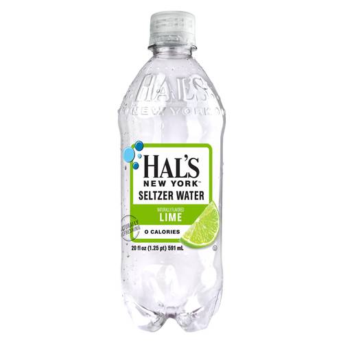 Hal's New York Seltzer Water (20 fl oz) (lime)