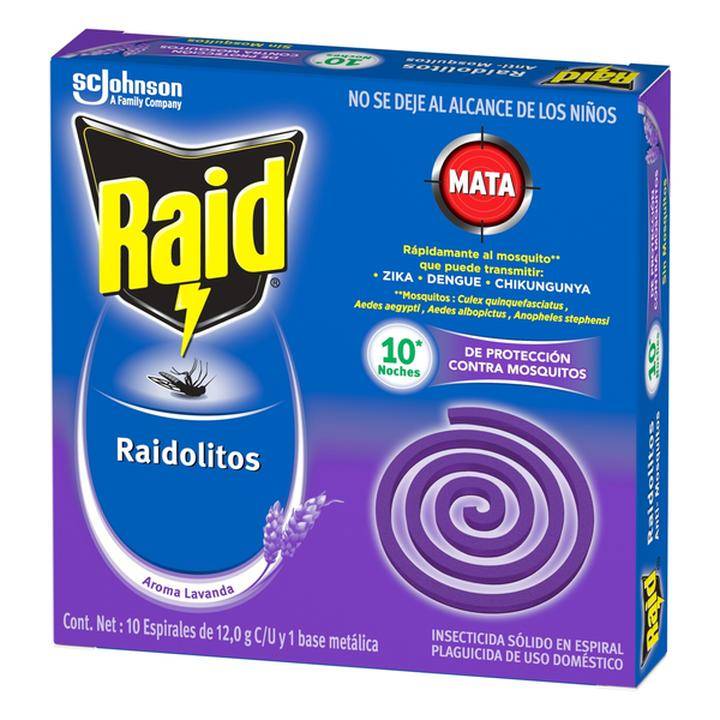 Raid raidolitos anti-mosquitos aroma lavanda (caja 12 piezas)